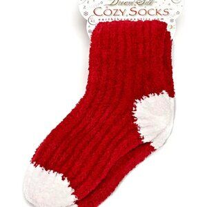 EARTH THERAPEUTICS DREAM SILK SHEA BUTTER MOISTURE COZY SOCKS-SANTA STYLE- OSFM